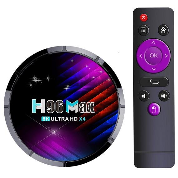 H96 Max TV Box Amlogic S905X4 64 4G RAM 64G ROM 5G WiFi AV1 4K EU Plug